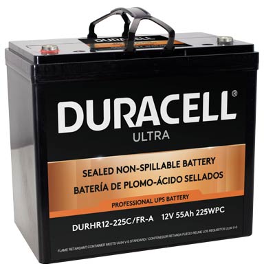 Duracell Ultra 12V 55AH AGM High Rate Sealed Lead Acid Battery M6, C Terminals