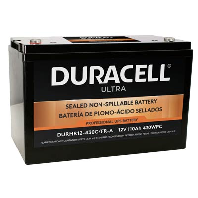 Duracell Ultra 12V 110AH AGM High Rate Sealed Lead Acid Battery for UPS