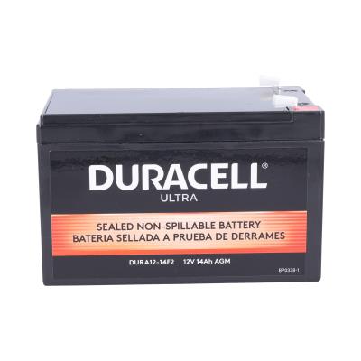 Dependable Duracell Ultra 12V 14Ah AGM SLA Battery with F2 Terminals