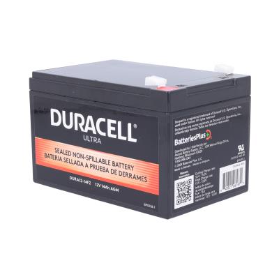 Dependable Duracell Ultra 12V 14Ah AGM SLA Battery with F2 Terminals