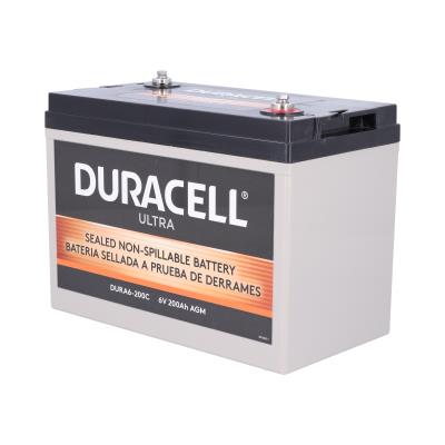 Duracell Ultra 6V 200AH AGM Sealed Lead Acid Battery M6 Terminals