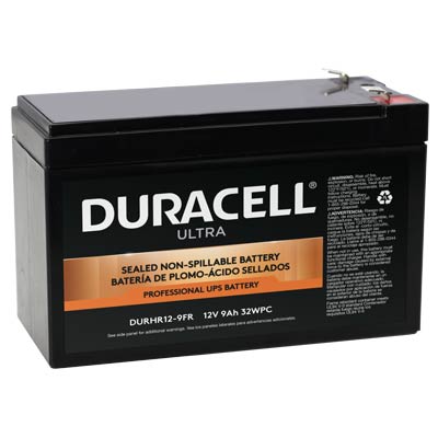 Duracell Ultra 12V 9Ah High Rate AGM SLA Battery F2 Terminals
