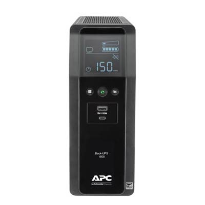 APC Back-UPS Pro 1500VA UPS Battery Backup: 10 Outlets, Dual USB Ports, Surge Protection
