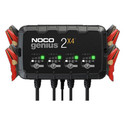 NOCO Genius2X4 4-Bank 6V/12V Smart Battery Charger Maintainer for Powersport
