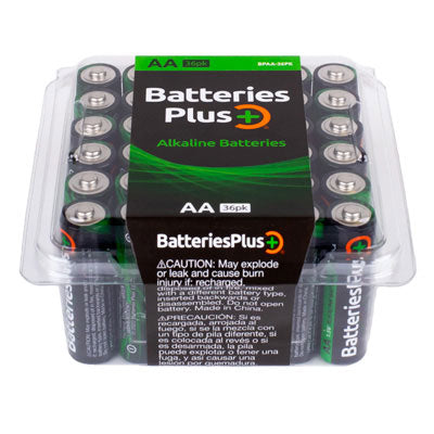 Batteries Plus High-Performance AA Alkaline Batteries - 36 Count Bulk Pack