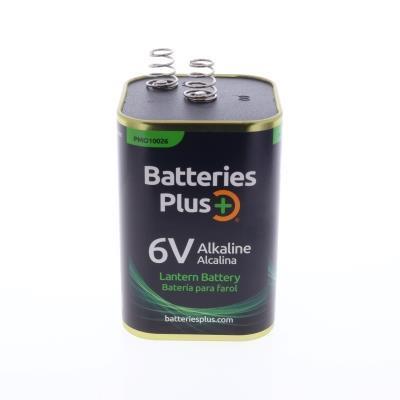 Batteries Plus 6V Alkaline Lantern Battery with Spring Terminals for High-Drain Devices