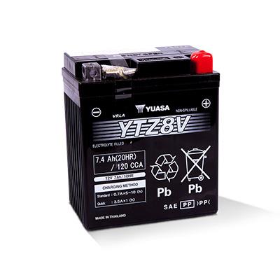 Yuasa High-Performance 12V 7Ah YTZ8V AGM Powersport Battery for ATVs