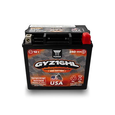 Yuasa GYZ16HL 12V 16Ah AGM Powersport Battery: High-Performance, Spill-Proof, Ready-to-Use
