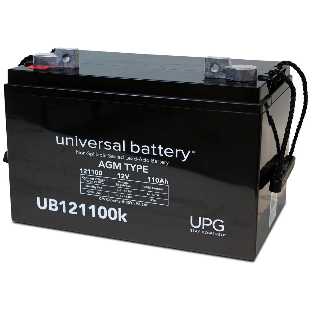 Universal UB121100 12V 110AH Deep Cycle Sealed AGM Battery Flag Termin ...