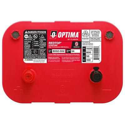 Optima Red Top Group 34 Battery - 800CCA AGM Power– Battery Orbit