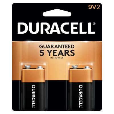 Duracell Coppertop 9V Alkaline Battery 2-Pack: Dependable, Long-Lasting Power for Home