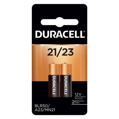 Duracell Coppertop 12V A23 Alkaline Battery 2-Pack for Key Fobs and Alarms