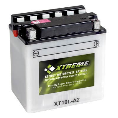 Xtreme High Performance 10L-A2 12V 160CCA Flooded Powersport Battery for ATV