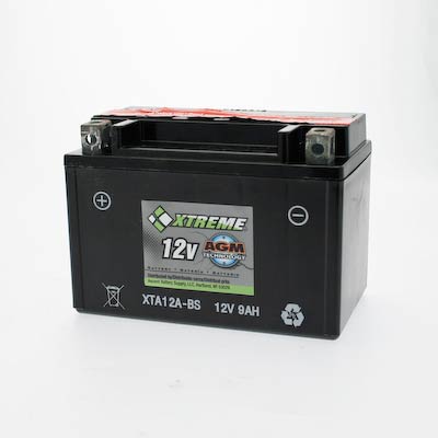 Xtreme 12A-BS 12V 175CCA AGM Powersport Battery: High-Performance, Spill-Proof, Maintenance-Free