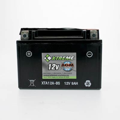 Xtreme 12A-BS 12V 175CCA AGM Powersport Battery: High-Performance, Spill-Proof, Maintenance-Free