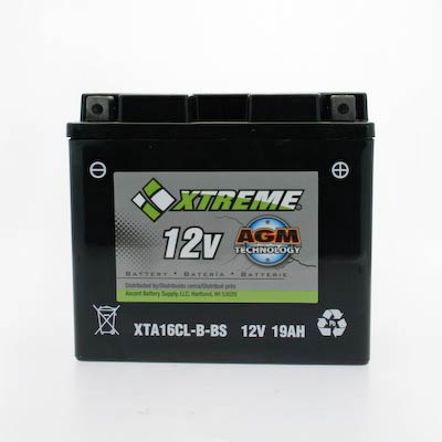 Xtreme 16CL-B-BS 12V 230CCA AGM Powersport Battery High-Performance Spill-Proof