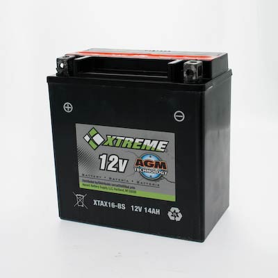 Xtreme 16-BS 12V 230CCA AGM Powersport Battery: High-Performance, Spill-Proof, Maintenance-Free