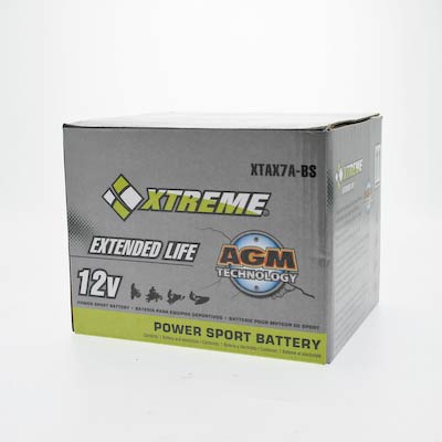 Xtreme 7A-BS 12V 90CCA AGM Powersport Battery for Motorcycles ATVs