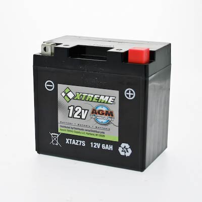 Xtreme Z7S 12V 130CCA AGM Powersport Battery for Motorcycles ATVs Snowmobiles