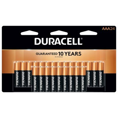 Duracell Coppertop 1.5V AAA LR03 Alkaline Batteries - 24 Pack Household Power