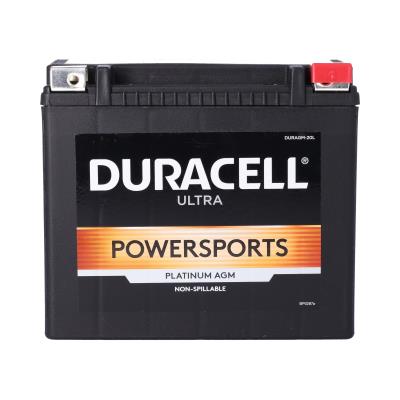 Duracell Ultra 20HL-BS 12V 310CCA AGM Powersport Battery for Motorcycles ATVs