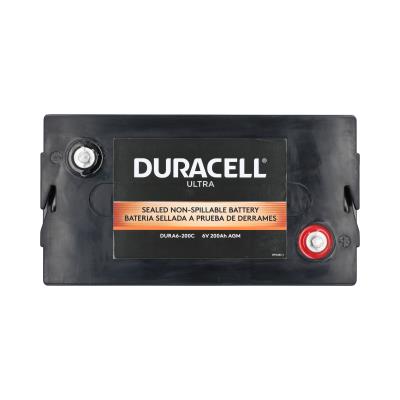 Duracell Ultra 6V 200AH AGM Sealed Lead Acid Battery M6 Terminals